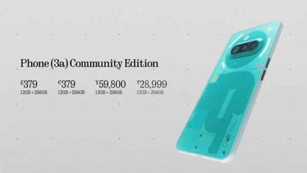 Представлен Nothing Phone (3a) Community Edition