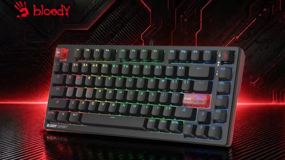 Bloody представила обновлённую версию игровой клавиатуры MS76